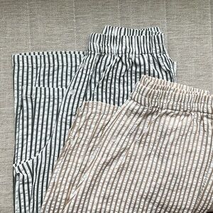 Striped High-Waisted Pants Set